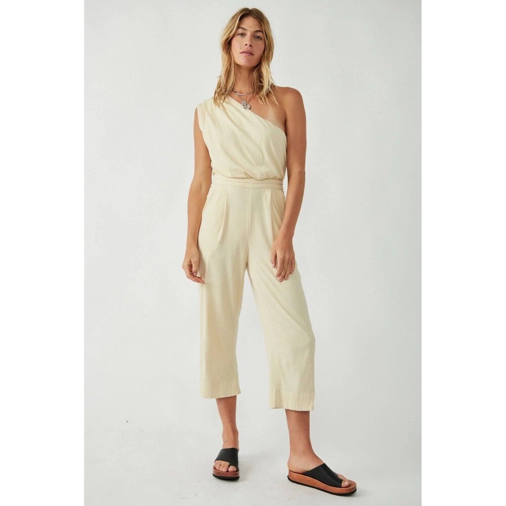 Free People Avery One Shoulder Jumpsuit Size 4